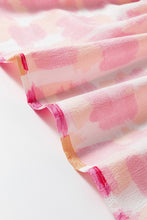 Load image into Gallery viewer, Pink Abstract Print Frilly Neck Sleeveless Mini Dress

