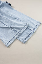 Load image into Gallery viewer, Light Wash Wide Leg Denim Overall
