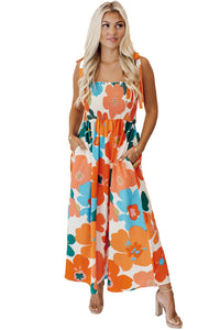 Orange Floral Maxi Dress