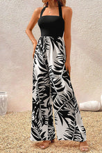 Load image into Gallery viewer, Tropical Print Wide Leg Jumpsuit
