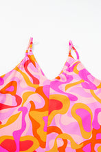 Load image into Gallery viewer, Pink Boho Abstract Print V Neck Wide Leg Jumpsuit
