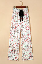 Load image into Gallery viewer, White Contrast Pipping Star Long Sleeve and Pants Pajamas Set
