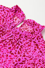 Load image into Gallery viewer, Leopard Print Ruffled Trim Tiered Maxi Dress
