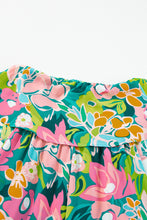 Load image into Gallery viewer, Green Mix Tropical Print Strapless Ruffled Jumpsuit
