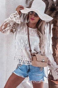 Flounce Sleeve Blouse