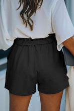 Load image into Gallery viewer, Black Paperbag waist Shorts
