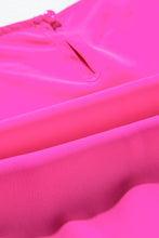 Load image into Gallery viewer, Bright Pink Solid Color Pleated Layered Flutter Mini Dress
