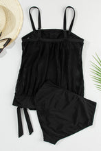 Load image into Gallery viewer, Black Tankini Swimsuit
