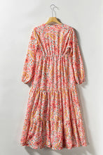 Load image into Gallery viewer, Orange Paisley Print  Maxi Dress
