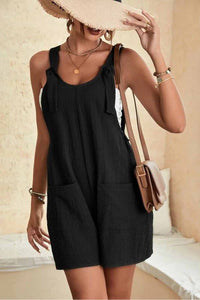 Black Romper With front pockets