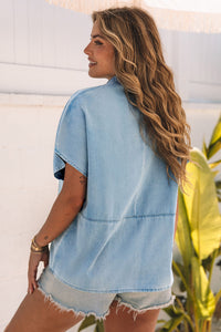 Oversized Denim Blouse