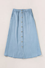 Load image into Gallery viewer, Buttoned Long Denim Skirt
