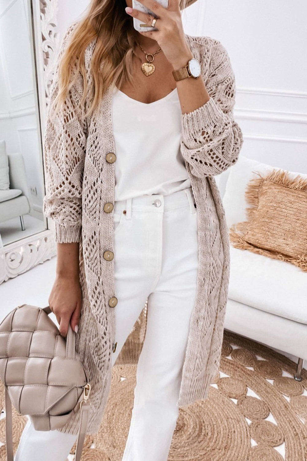 Oatmeal Knit Cardigan