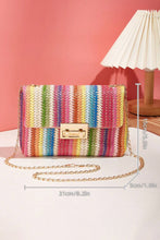 Load image into Gallery viewer, Multicolour Bohemian Woven Gold Chain Shoulder Bag
