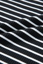 Load image into Gallery viewer, Black Stripe Ribbed Knit Sleeveless Mini Dress
