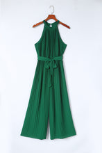 Load image into Gallery viewer, Green Open Back Pleated Jumpsuit
