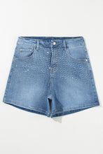 Load image into Gallery viewer, Rhinestone Embellished Denim Shorts
