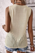 Load image into Gallery viewer, Pointelle Detail Knit Sweater Vest
