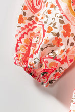 Load image into Gallery viewer, Orange Paisley Print  Maxi Dress
