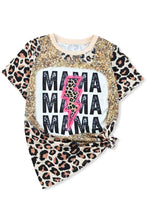 Load image into Gallery viewer, MAMA Lightning Graphic Leopard Dyed T Shirt
