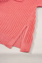 Load image into Gallery viewer, Salmon Loose Knit Tee with Slits
