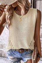 Load image into Gallery viewer, Pointelle Detail Knit Sweater Vest
