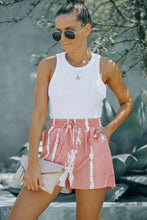 Load image into Gallery viewer, Pink Tie Dye Drawstring Casual Shorts
