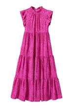 Load image into Gallery viewer, Leopard Print Ruffled Trim Tiered Maxi Dress
