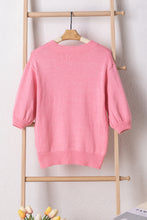 Load image into Gallery viewer, Mom Tinsel Front Short Sleeve Sweater
