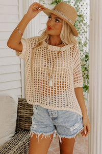 Fishnet Knit Sweater Tee