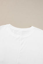 Load image into Gallery viewer, White MAMA Chenille Patched Crew Neck T Shirt
