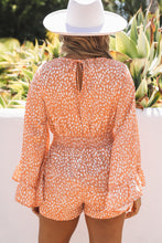 Load image into Gallery viewer, Orange Spotted Romper
