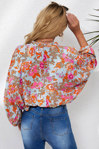 Floral Print Loose Fit Blouse