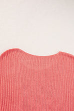 Load image into Gallery viewer, Salmon Loose Knit Tee with Slits
