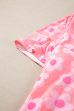 Load image into Gallery viewer, Pink Flower Print Pajamas Set
