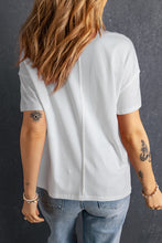 Load image into Gallery viewer, White Star Patchwork Loose T-shirt
