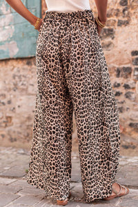 Leopard Wide Leg Pants