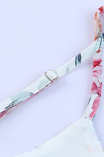 Load image into Gallery viewer, White Floral Spaghetti Straps Wide Leg Jumpsuit
