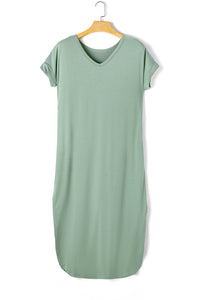 Green Maxi T-shirt Dress