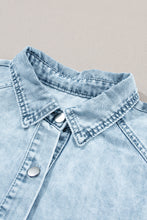 Load image into Gallery viewer, Mineral Wash Ruffled Denim Dress
