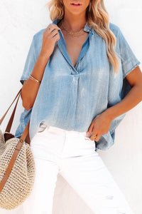 Oversized Denim Blouse