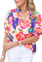 Load image into Gallery viewer, Floral Fantasy Bubble Sleeve Blouse
