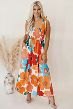 Load image into Gallery viewer, Orange Floral Maxi Dress
