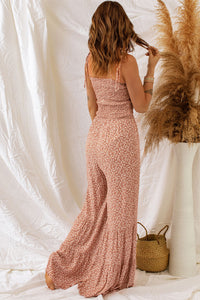 Sand Dune Wide Leg Floral Jumpsuit