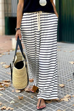 Load image into Gallery viewer, White Striped Wide Leg Pants
