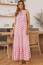 Load image into Gallery viewer, Pink Print Maxi Dress
