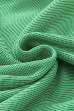 Load image into Gallery viewer, Green Ribbed Knit Puffy Ruffle Sleeve Blouse
