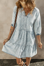 Load image into Gallery viewer, Acid Wash Denim Dress
