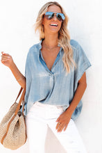 Load image into Gallery viewer, Oversized Denim Blouse
