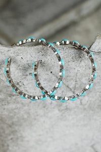 Gemstone Hoop Earrings